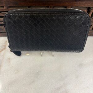 Bottega Veneta Nappa Intrecciato Zip Around Wallet